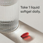 Authentic USA imported Sports Research krill oil softgels showcasing the rich red astaxanthin antioxidant color.