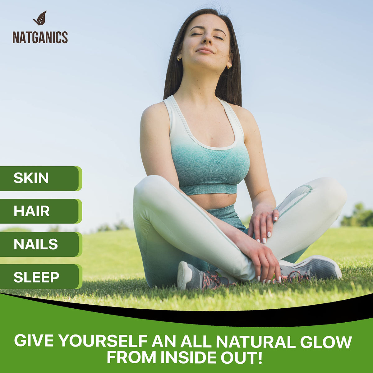 Natganics organic hemp liquid supplement packaging