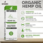 Natganics herbal hemp oil drops label details