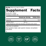 Close up of Standard Process Flax Oil Plus supplement label