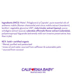 California Baby aromatherapy spray bottle on white background