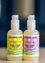 Detailed view of California Baby eucalyptus mist packaging