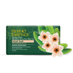 Desert Essence exfoliating soap bar texture and branding