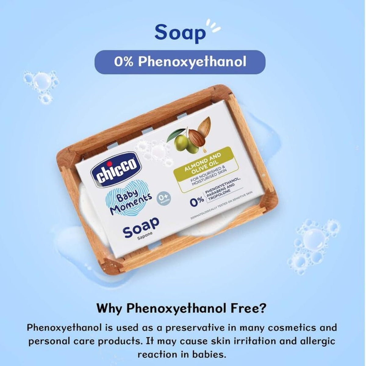 Chicco Baby Moments Soap packaging back details