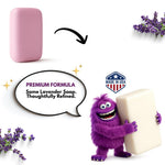Natural lavender oil ingredients in Kelebs soap bar