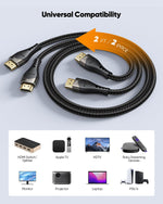 Diooeer two pack HDMI cords connection view for gaming consoles and laptops