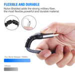 Highwings premium 25 foot audio video cord connected to a home theater receiver.