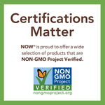 Now Foods USA grown organic alfalfa seeds nutritional label detail