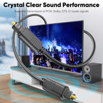 VoroDcip 3-foot Toslink fiber optic cable full length view