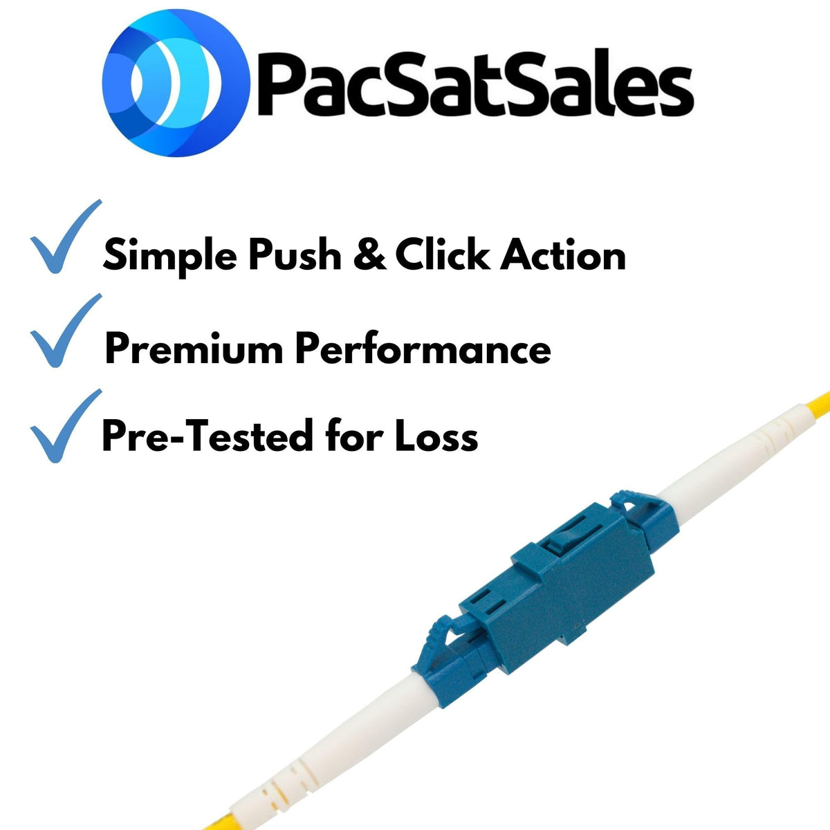 Blue LC fiber coupler adapter for single mode cables