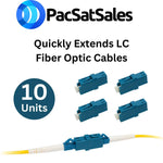 Ten pack of LC UPC fiber optic cable extenders