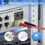 Close up of the orange OFNP plenum rated cable jacket