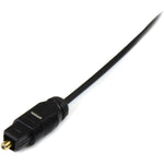 Close up of StarTech Toslink optical audio connector and cable