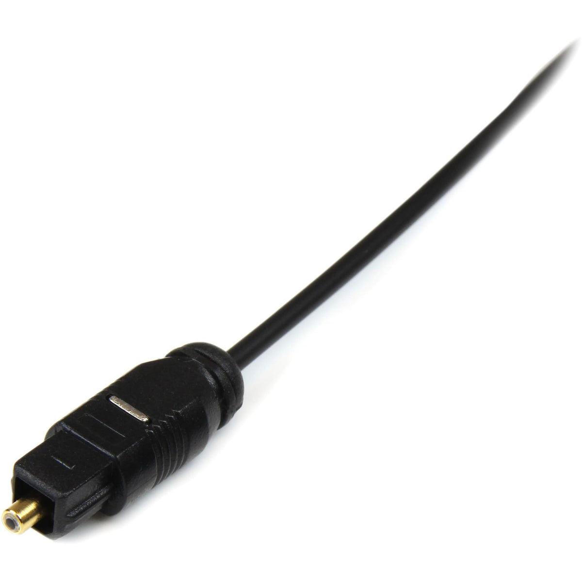 Close up of StarTech Toslink optical audio connector and cable