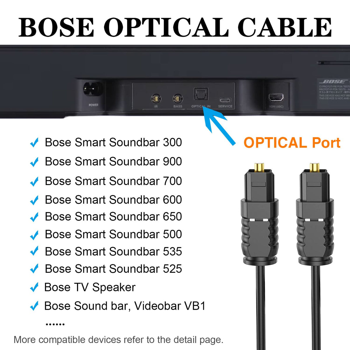 Close up of Lilibin fiber optic cable gold-plated connectors
