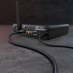KabelDirekt fiber optic cable connecting to soundbar port
