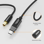 Full length view of 6.6 feet Cubilux optical audio cord