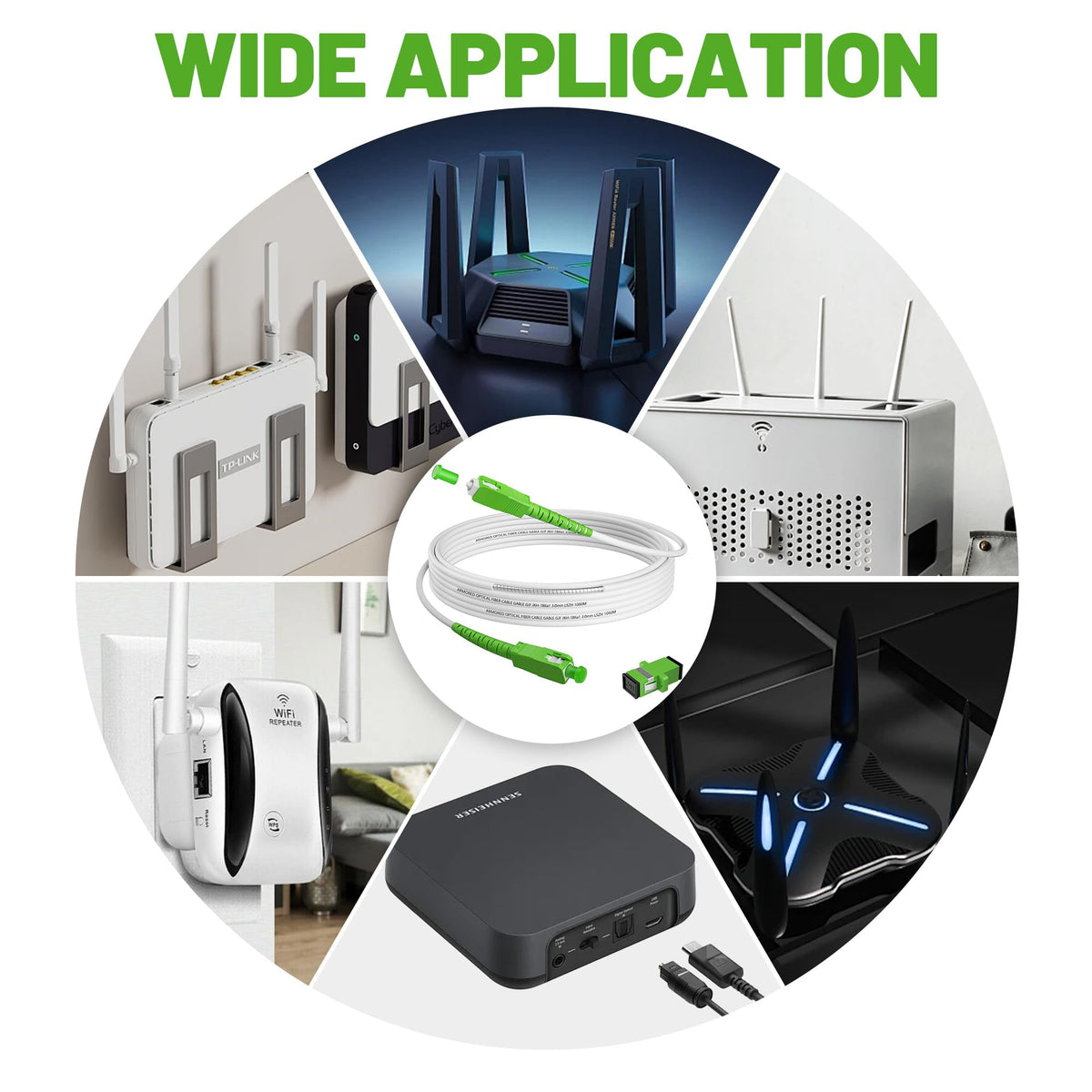 Mygatti fiber optic cable in a home router setup