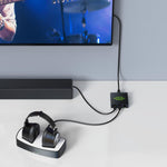 LiNKFOR optical audio splitter connected to home theater system