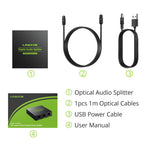 Top view of LiNKFOR 1 in 3 out digital audio distributor
