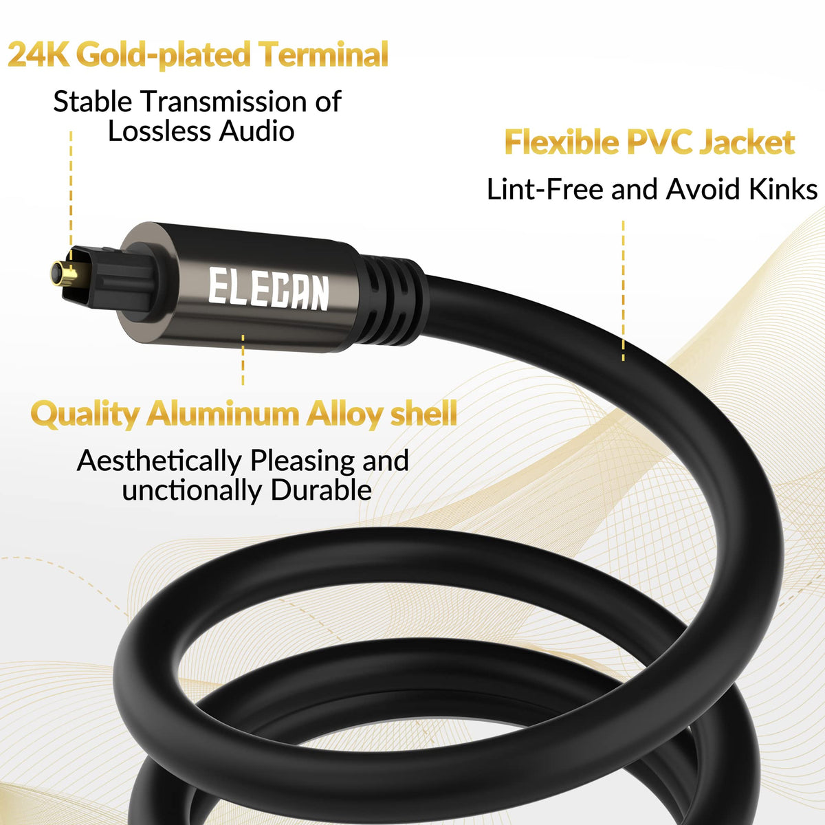 Elecan optical cable accessory kit with adapters and cable ties