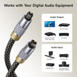 Cable Matters digital optical audio cable braided jacket texture