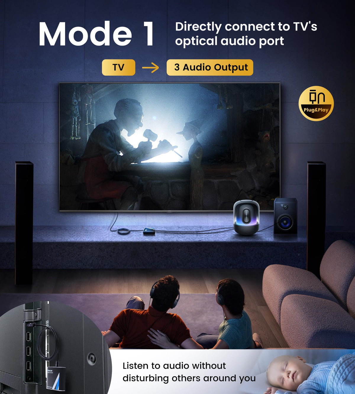 Newcare 1 in 3 out optical splitter ports