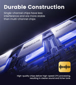 Newcare audio splitter packaging and included accessories