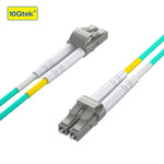 Aqua colored 10Gtek fiber optic cable duplex design