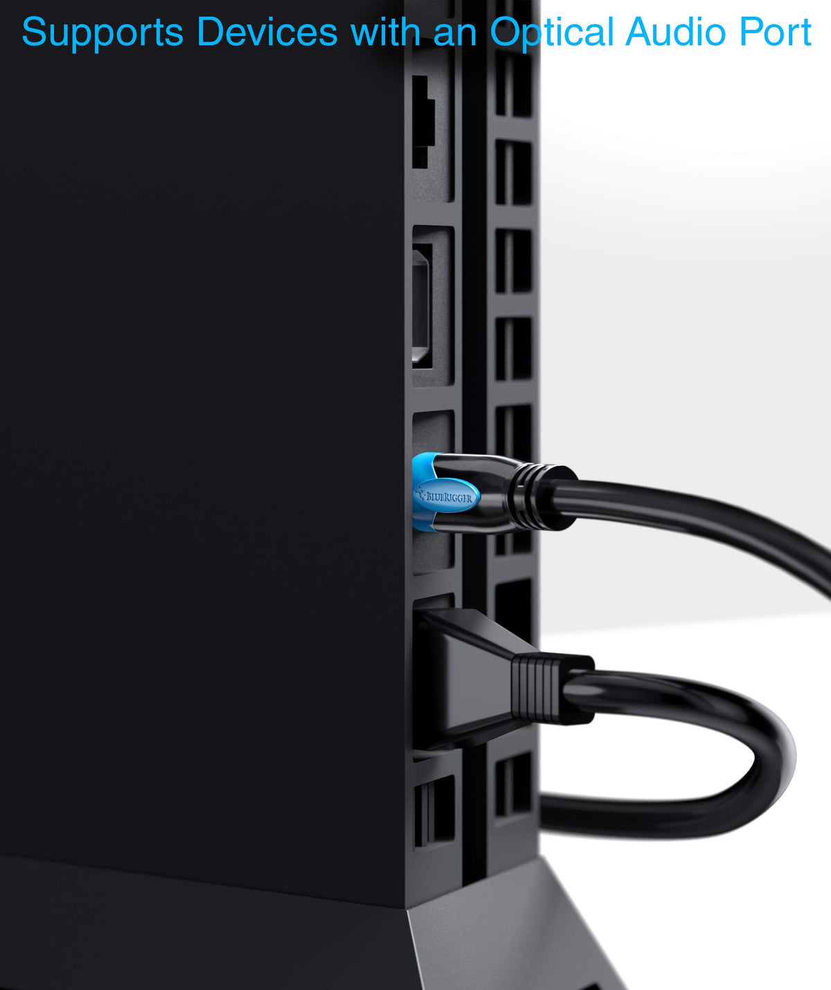 BlueRigger Toslink cable protective dust caps detail