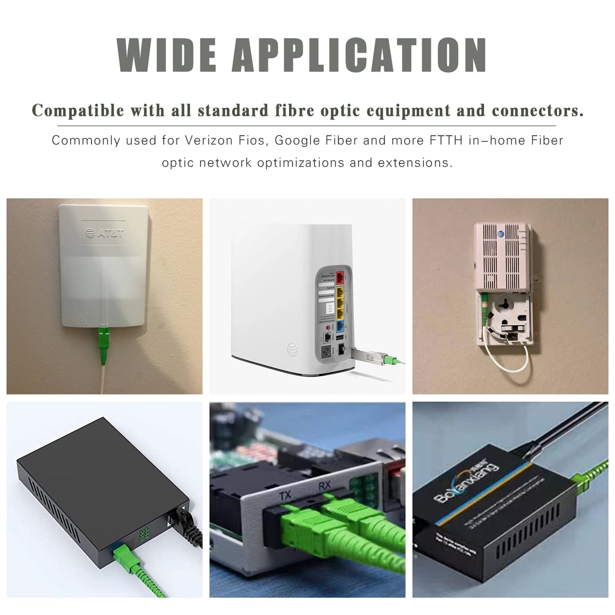 Bangun fiber optic cable with included SC/APC coupler