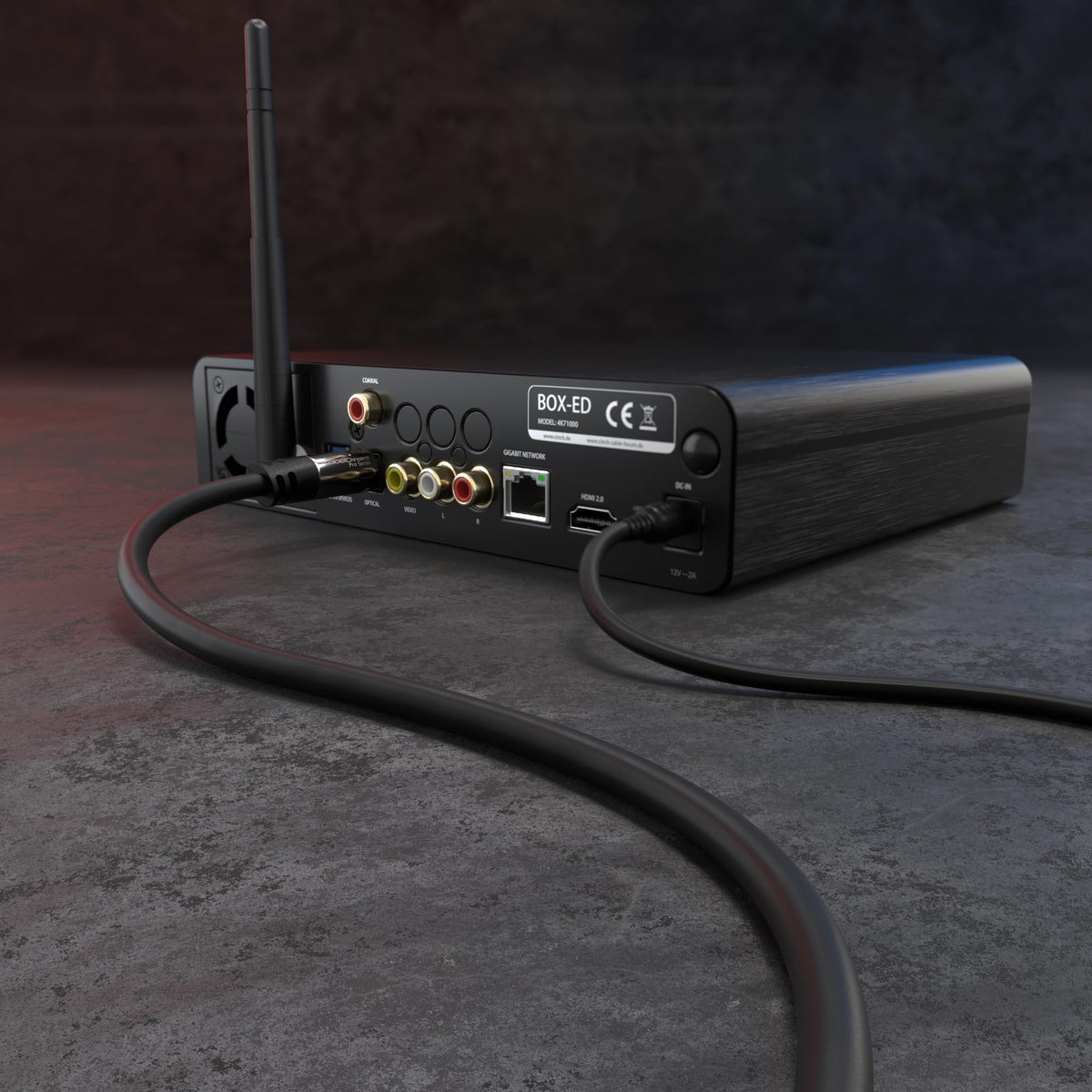 KabelDirekt audio cable showing flexible PVC design