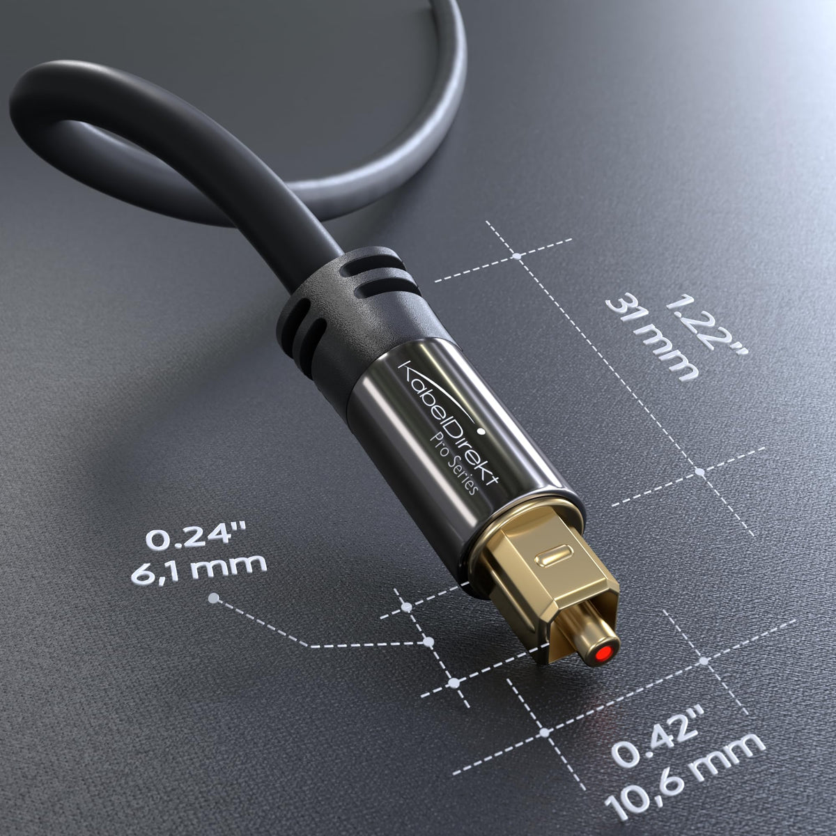 High quality fiber optic core detail