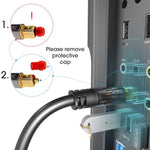 Gaming console setup with optical audio cable
