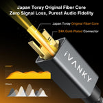 Gold plated connectors on Ivanky digital optical cable