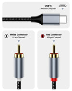 ZOOAUX PRO USB C to RCA cable side profile