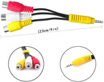 Black 23 centimeter AV adapter cable for TCL television