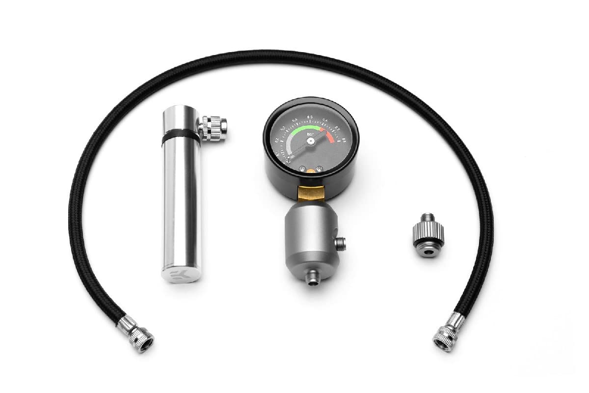 EK custom loop diagnostic hardware with G1/4 inch rotatable connection port
