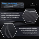 Thermalright 360 millimeter black radiator assembly featuring the three high-speed TL-E12 PWM temperature controlled casing fans.