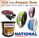 National Wire and Cable white speaker wire coil ready for installation