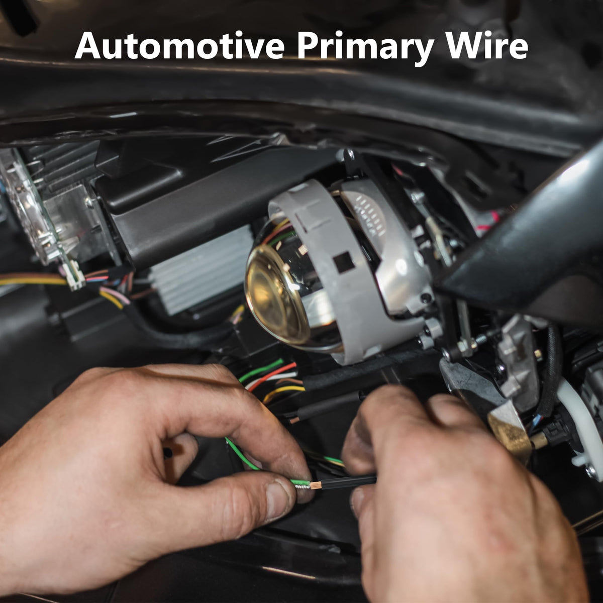 Flexible PVC jacket detail on 18 AWG stranded wire