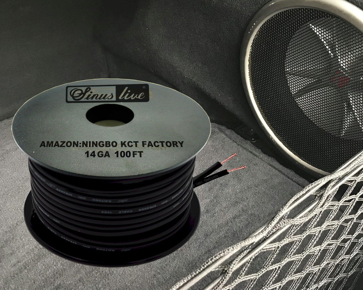 Close up of Sinus Live 14AWG speaker wire showing square and round strands