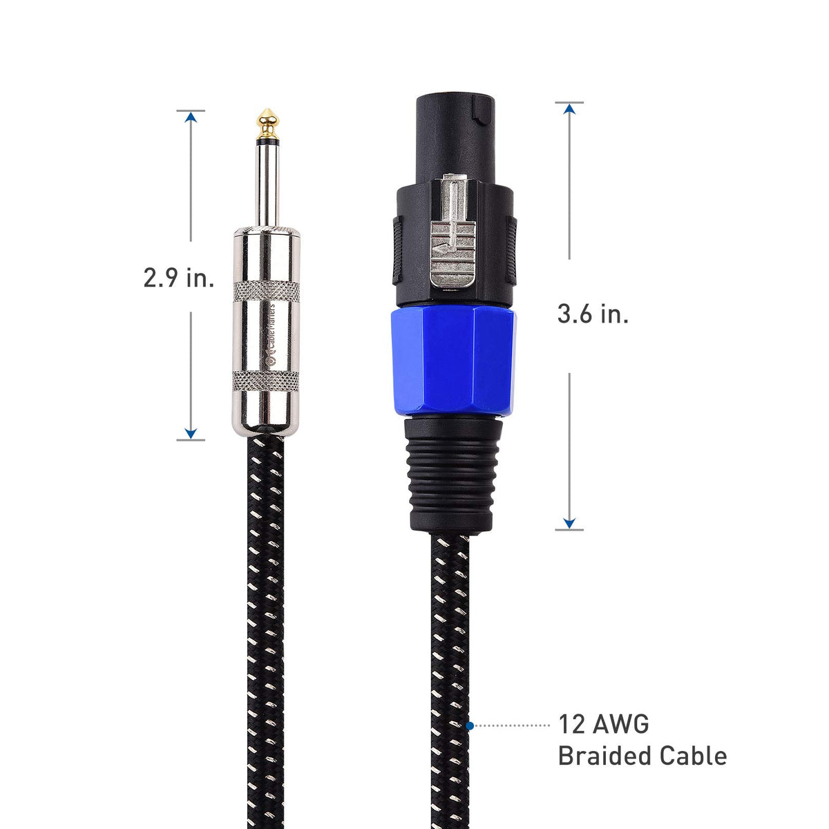 Cable Matters premium speaker cable coiled for storage