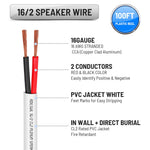 Adilswil 16 AWG electrical wire red and black internal conductors