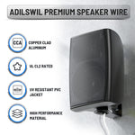 Adilswil branded speaker wire packaging for home audio