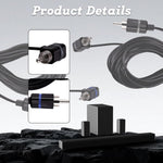 XTPTFABS speaker cables showing color-coded wiring