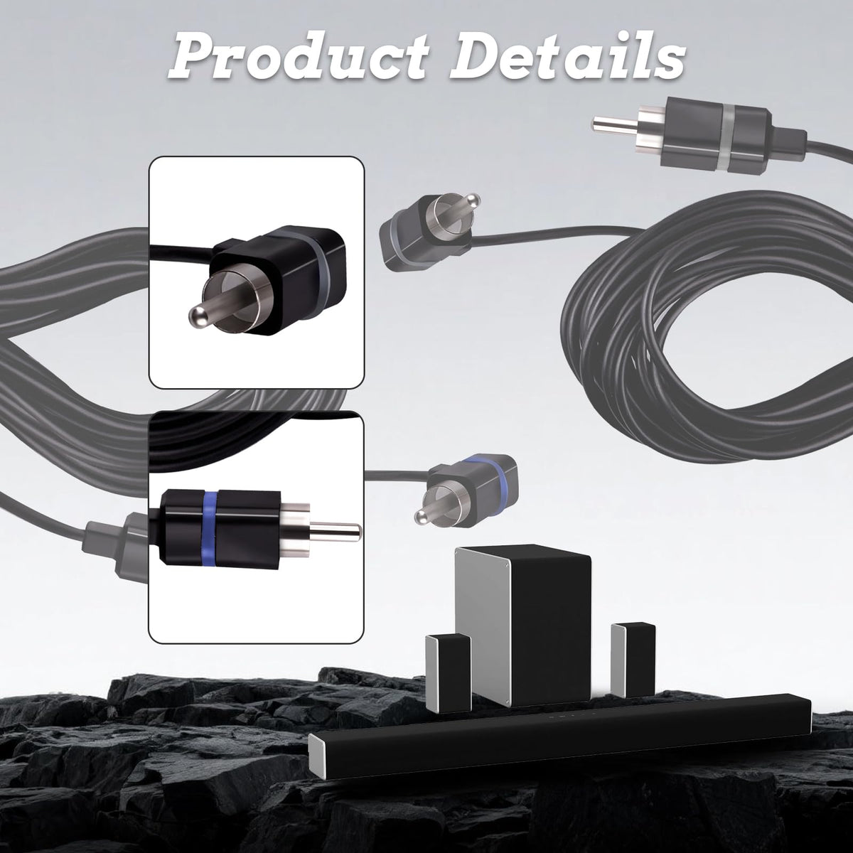 XTPTFABS speaker cables showing color-coded wiring