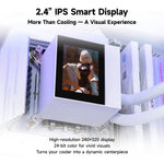 PCCOOLER 360mm liquid cooling radiator with three white 120mm F5 R120 ARGB fans attached