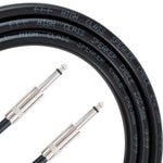 Close up of 1/4 inch male connectors on Umoki speaker cables