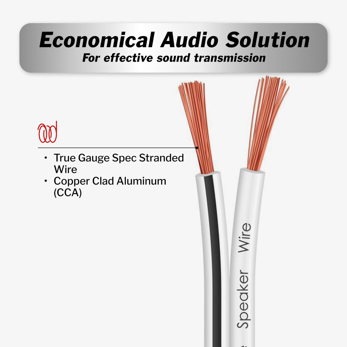 InstallGear 14 Gauge speaker wire showing soft-touch PVC jacket texture